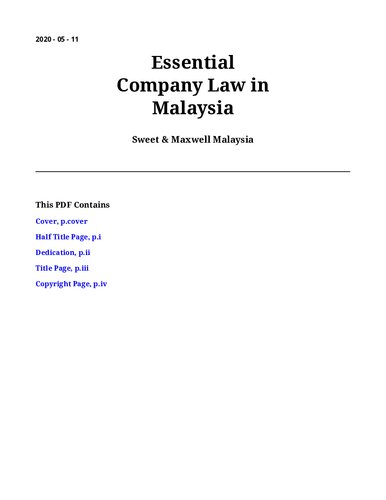 Essential Company Law in Malaysia: Navigating the Companies Act 2016