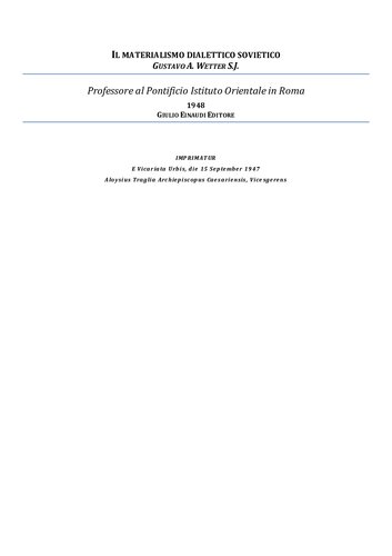 Il materialismo dialettico sovietico