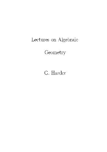 Lectures on algebraic geometry