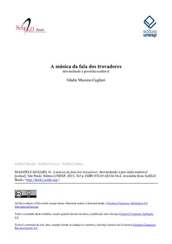 A música da fala dos trovadores: desvendando a prosódia medieval