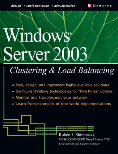 Windows Server 2003 clustering and load balancing