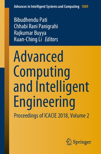 Advanced Computing and Intelligent Engineering: Proceedings of ICACIE 2018, Volume 2