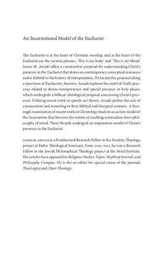 An Incarnational Model of the Eucharist