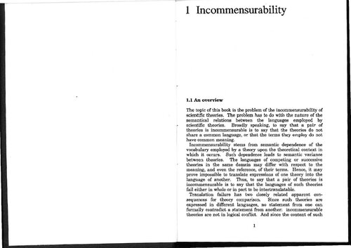 The Incommensurability Thesis