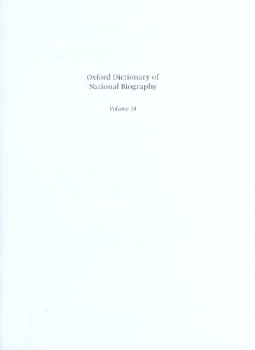 Oxford Dictionary of National Biography - volume 14 Cranfield–Dalwood