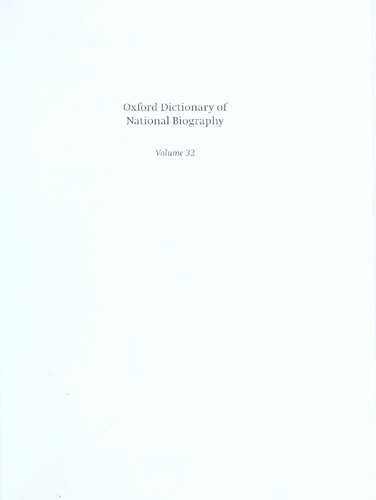 Oxford Dictionary of National Biography - volume 32 Knox–Lear