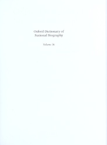 Oxford Dictionary of National Biography - volume 36 Macquarie–Martin