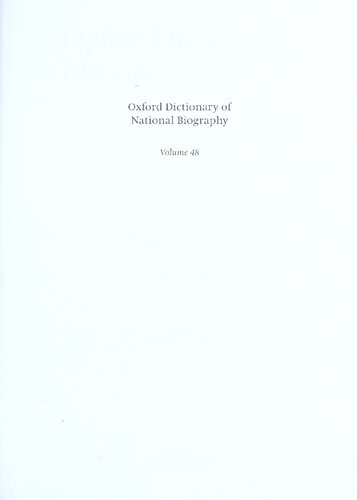 Oxford Dictionary of National Biography - volume 48 Rowell–Sarsfield
