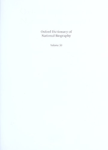 Oxford Dictionary of National Biography - volume 50 Sharp–Smiles