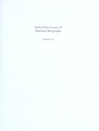 Oxford Dictionary of National Biography - volume 52 Spruce–Strakosch