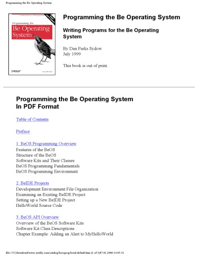 Programming the Be operating system
