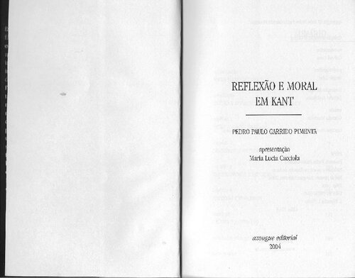 Reflexão e Moral em Kant