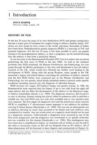 Preimplantation Genetic Diagnosis