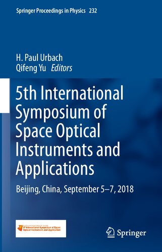 5th International Symposium of Space Optical Instruments and Applications: Beijing, China, September 5-7, 2018