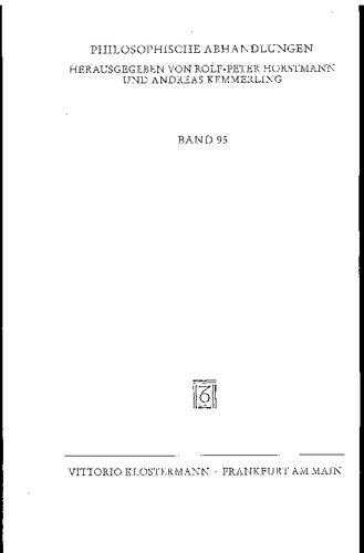 Erfahrung und Gegenstand: Das Verhältnis von Sinnlichkeit und Verstand