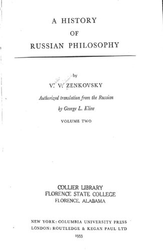 A History of Russian Philosophy: Volume 2