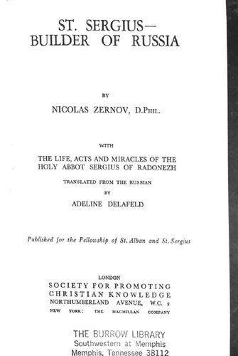 St. Sergius-Builder of Russia