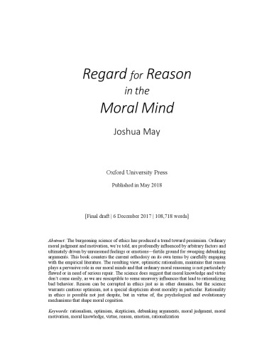 Regard for Reason in the Moral Mind