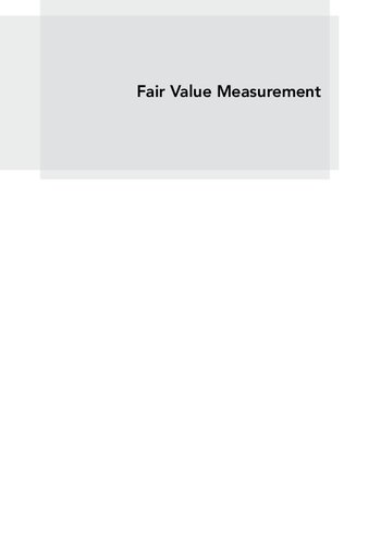 Fair value measurement : practical guidance and implementation