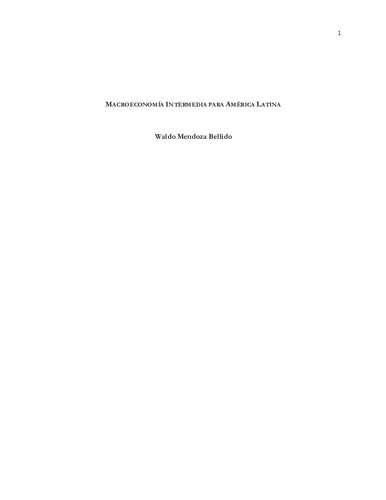 Macroeconomía intermedia para América Latina