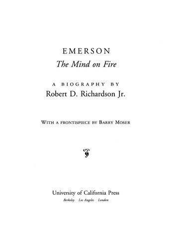 Emerson: The Mind on Fire