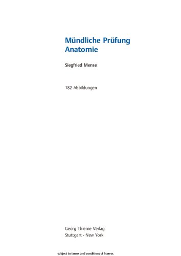 Mündliche Prüfung Anatomie