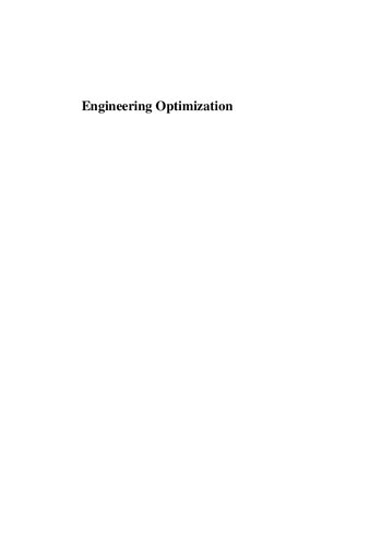 ENGINEERING OPTIMIZATION : theory and practice,