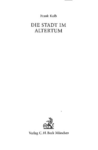Die Stadt im Altertum
