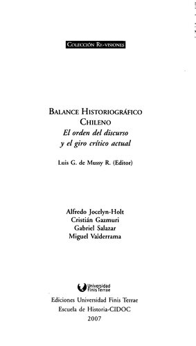 Balance historiográfico chileno: el orden del discurso y el giro crítico actual