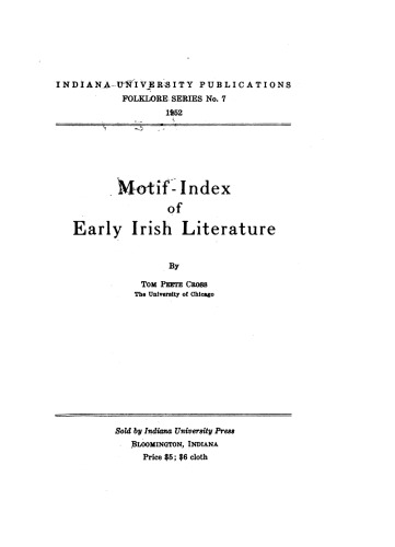 Motif-Index of Early Irish Literature