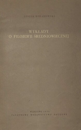 Wykłady o filozofii średniowiecznej