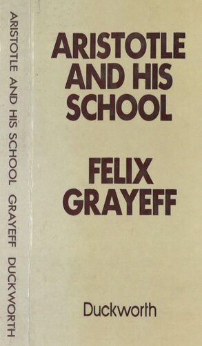 Aristotle and his school: an inquiry into the history of the Peripatos with a commentary on Metaphysics '[Zeta, Eta, Lambda and Theta]'