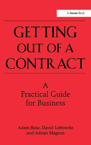 Getting Out of a Contract - a Practical Guide for Business
