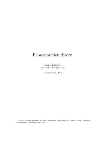 Representation theory