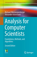 Analysis for Computer Scientists: Foundations, Methods, and Algorithms