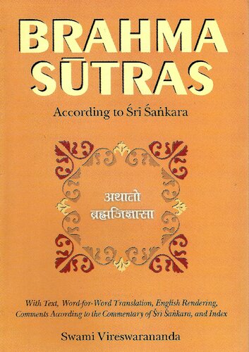 Brahma Sutras According to Adi Shankaracharya
