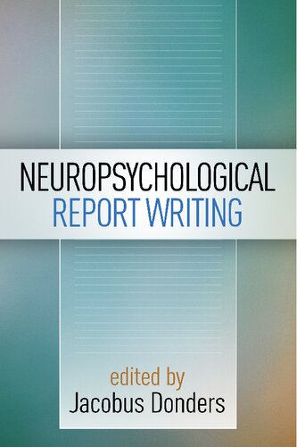 Neuropsychological Report Writing