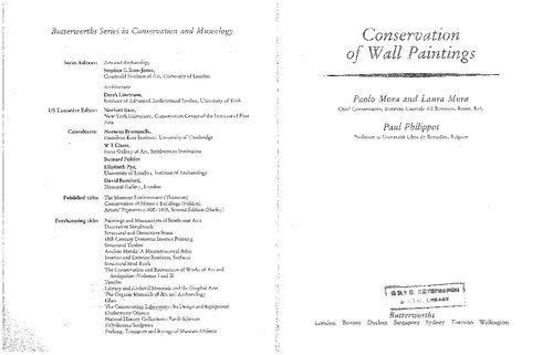 Conservation of Wall Paintings