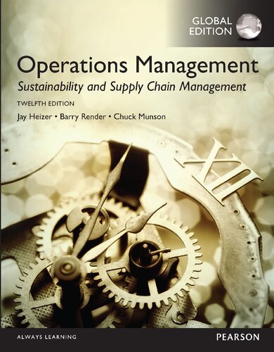Operations management: sustainability and supply chain management