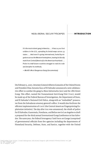 Space of detention : the making of a transnational gang crisis between Los Angeles and San Salvador