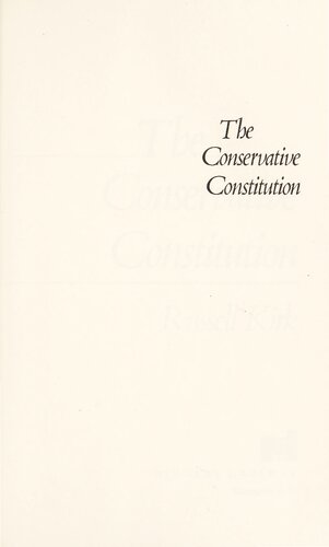 The Conservative Constitution