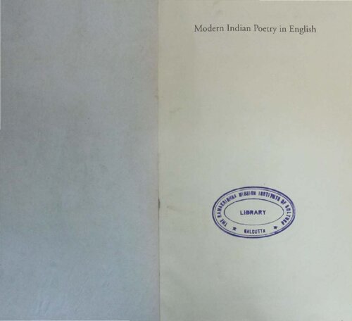 Modern Indian Poetry in English