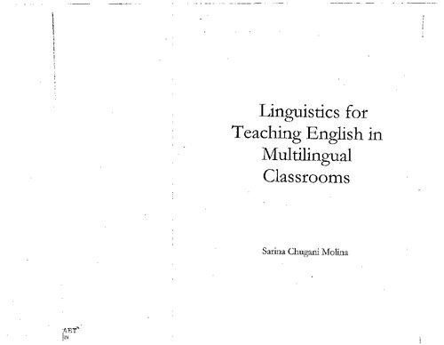 Linguistics for Teaching English in Multilingual Classrooms