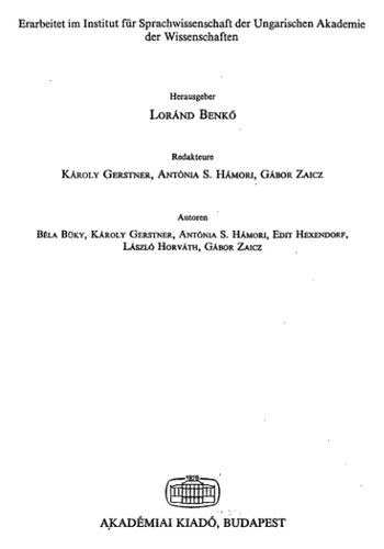 Etymologisches Wörterbuch des Ungarischen