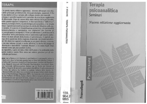 Terapia psicoanalitica. Seminari