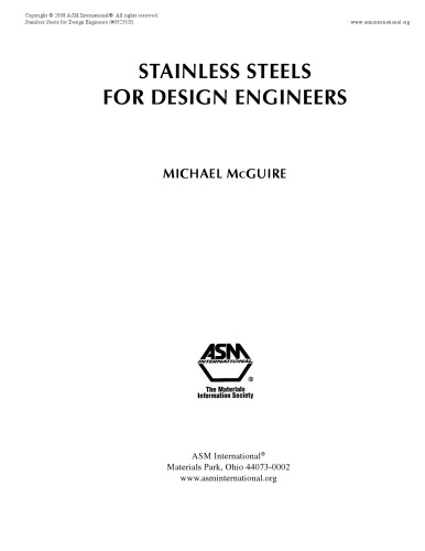 Stainless Steels for Design Engineers