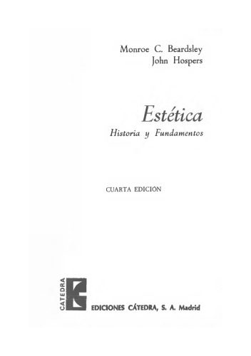 Estética: Historia Y Fundamentos