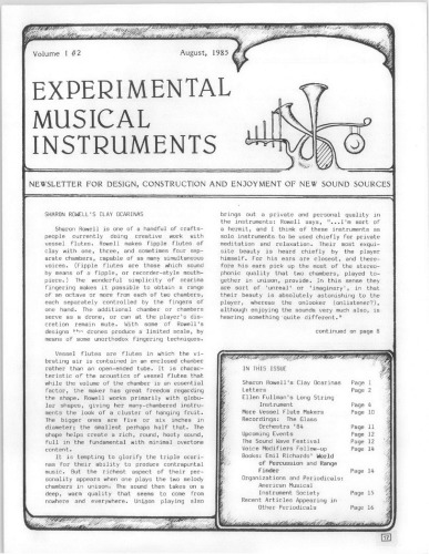 Journal of experimental musical instruments 
Journal of experimental musical instruments