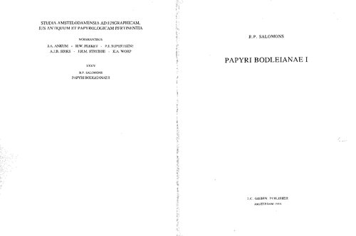 Papyri Bodleianae