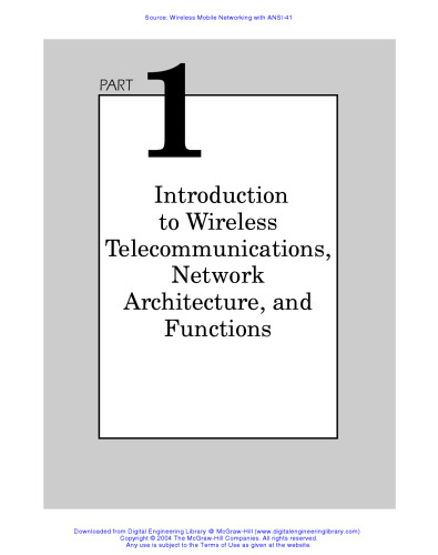 Wireless Telecommunications Networking with ANSI-41